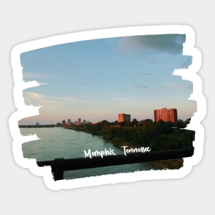 Photo of Memphis Tennessee sunset skyline night sky USA city break Sticker